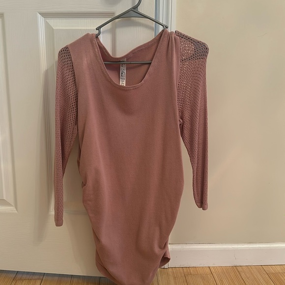 Pina Rossi Maternity Sweater  with Netted Sleeves. Cream size medium - Picture 1 of 3